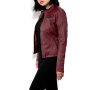 Claire Redfield Womens Red Celebrity Leather Jackets by Jacket Field
