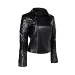 Anya Taylor-Joy Womens Black Celebrity Leather Jackets by Jacket Field