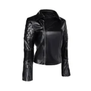 Anya Taylor-Joy Womens Black Celebrity Leather Jackets by Jacket Field