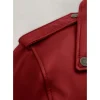 Emilia Clarke Women Red Lambskin Celebrity Leather Jackets by Jacket Field