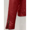 Emilia Clarke Women Red Lambskin Celebrity Leather Jackets by Jacket Field