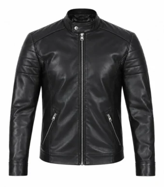 Mens Black Real Leather Motorcycle Jacket By Jacket Field 1 - Home