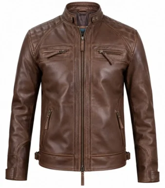 Mens Chocolate Brown Leather Motorcycle Jacket By Jacket Field 1 - Home