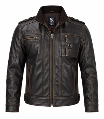 Mens Dark Brown Leather Motorcycle Jacket By Jacket Field 1 - Home