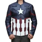 Mens Blue Leather Captain America Infinity War Jackets by Jacket Field