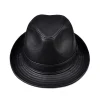 Mens Lemont Trilby Leather Hat by Jacket Field
