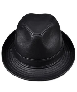 Mens Lemont Trilby Leather Hat by Jacket Field