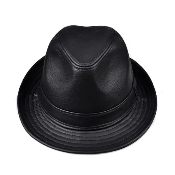 Mens Lemont Trilby Leather Hat by Jacket Field