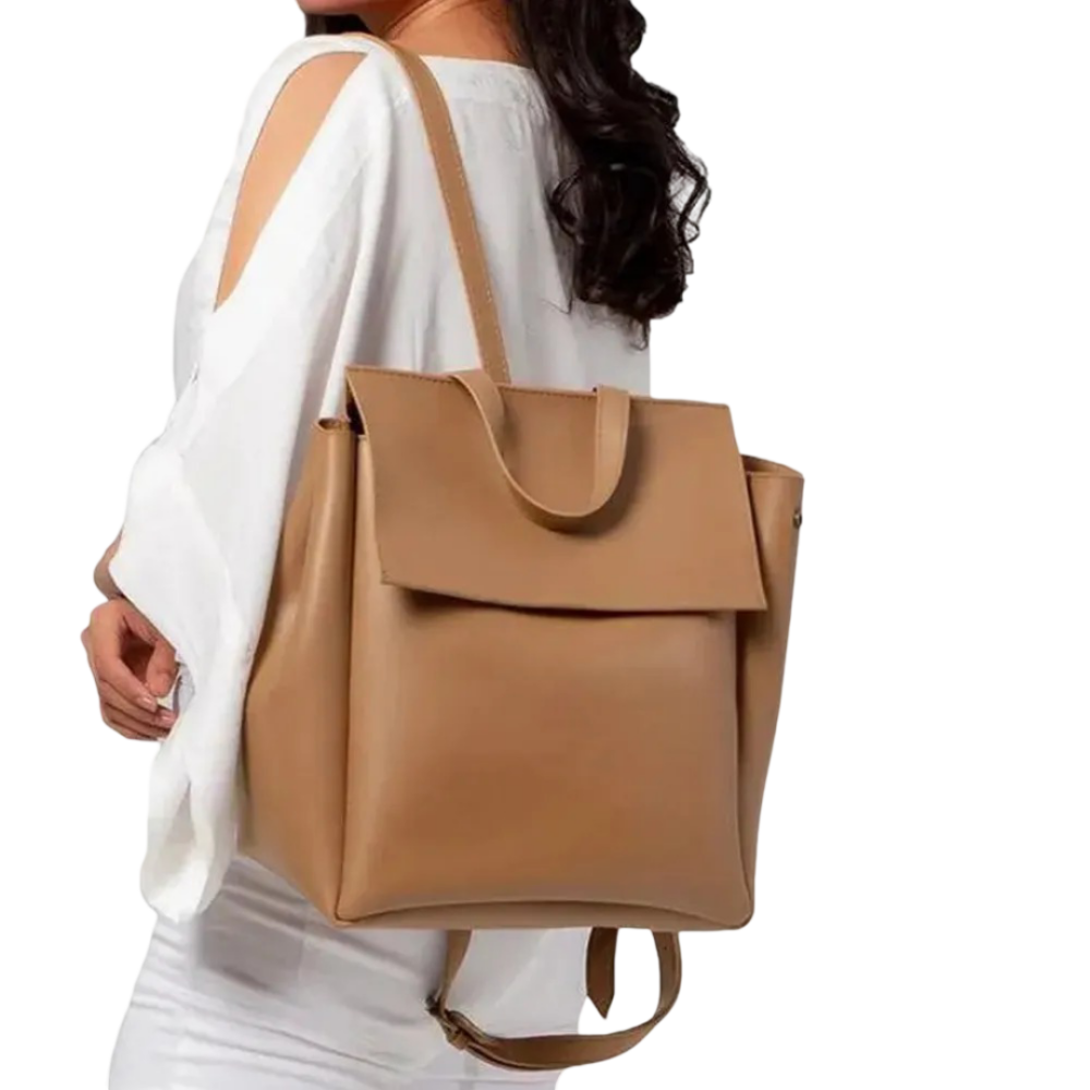 Womens Skin Faux Leather Backpack by Jacket Field