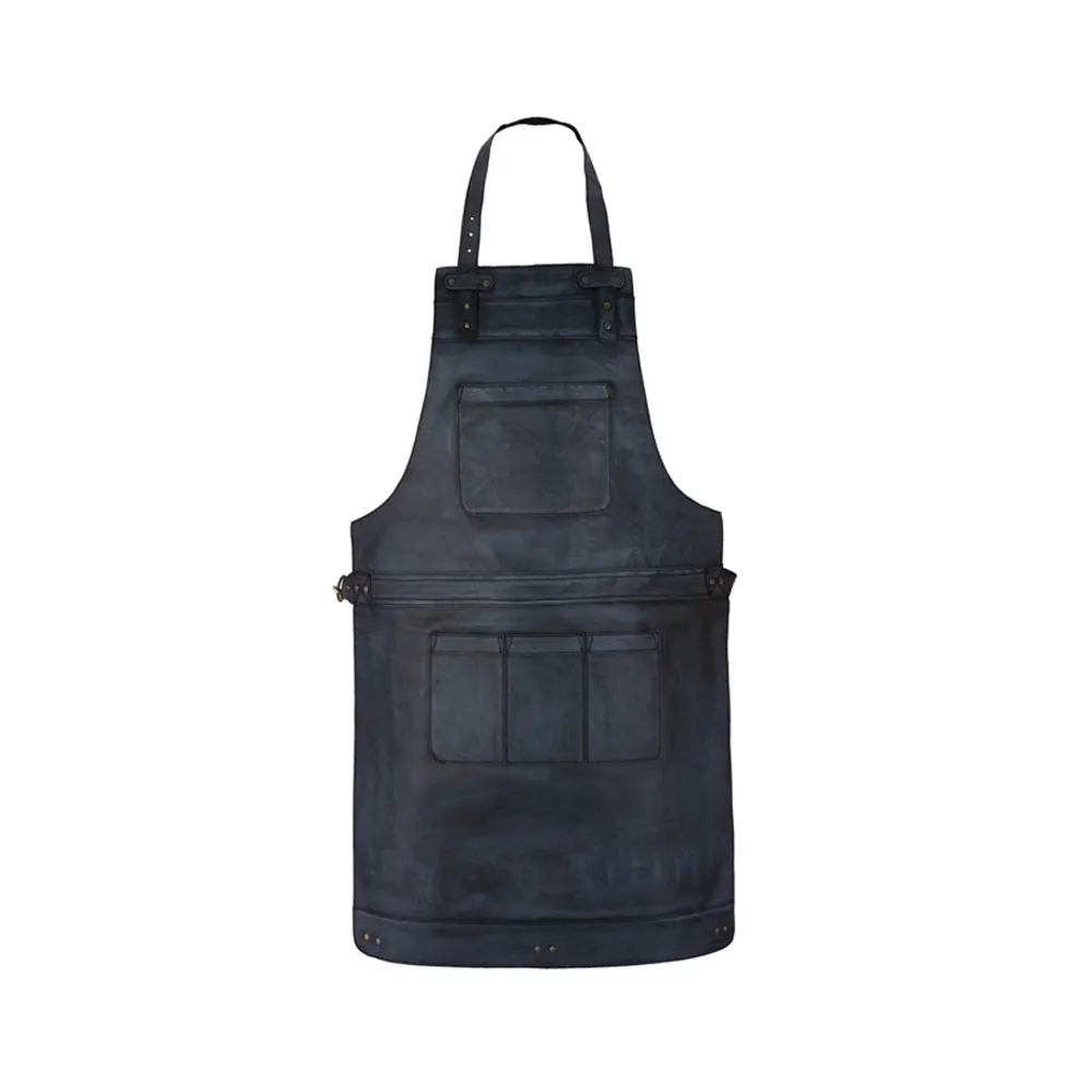 Black Wax Full Grain Leather Apron by Jacket Field
