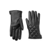 Mens Black Quilted Touchscreen Leather Gloves by Jacket Field