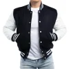 Mens Navy Blue & White Sleeves Clothing Varsity Jacket by Jacket Field