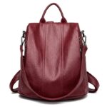 Womens Red Aphrodite Leather Handbag by Jacket Field