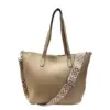 Womens Beige Faux Leather Shoulder Bag by Jacket Field