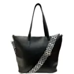 Womens Black Aphrodite Leather Handbag by Jacket Field