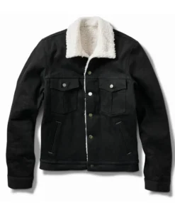 Mens Sulfur Balck Denim Jacket By Jacket Field