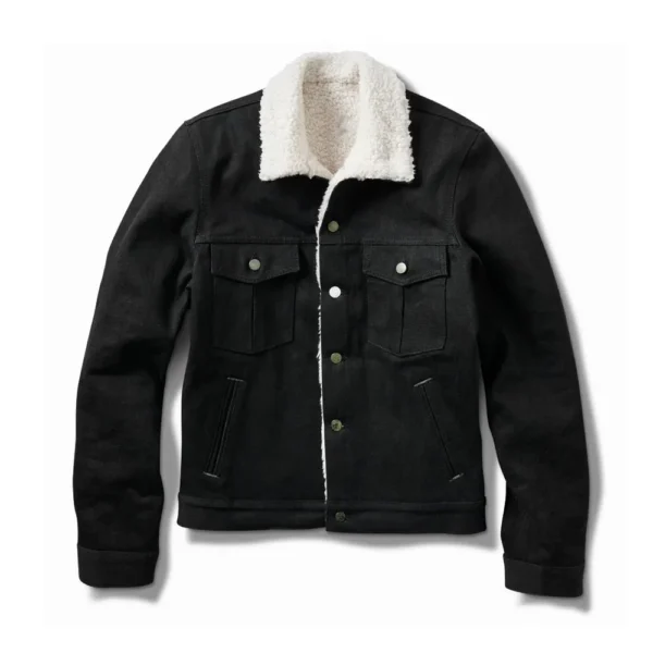 Mens Sulfur Balck Denim Jacket By Jacket Field