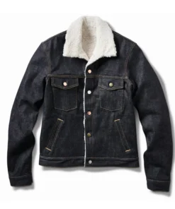 Mens Shearling Denim Jacket by Jacket Field