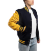 Womens Navy Blue Wool Body Clothing Varsity jacket by Jacket Field