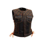 Bonnie Moto Mesh Women's Motorcycle Vest - Diamond Quilt - Limited Edition By Jacket Field