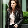 Kristen Stewart Womens Black Biker Celebrity Leather Jackets by Jacket Field