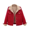 Womens Red Denim Jacket by Jacket Field