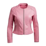 Womens Biker Pink Jacket by Jacket Field