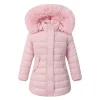 Womens Winter Waterproof Pink Long Coat by Jacket Field