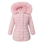 Womens Winter Waterproof Pink Long Coat by Jacket Field