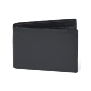 Men Black Passport Leather Wallet by Jacket Field