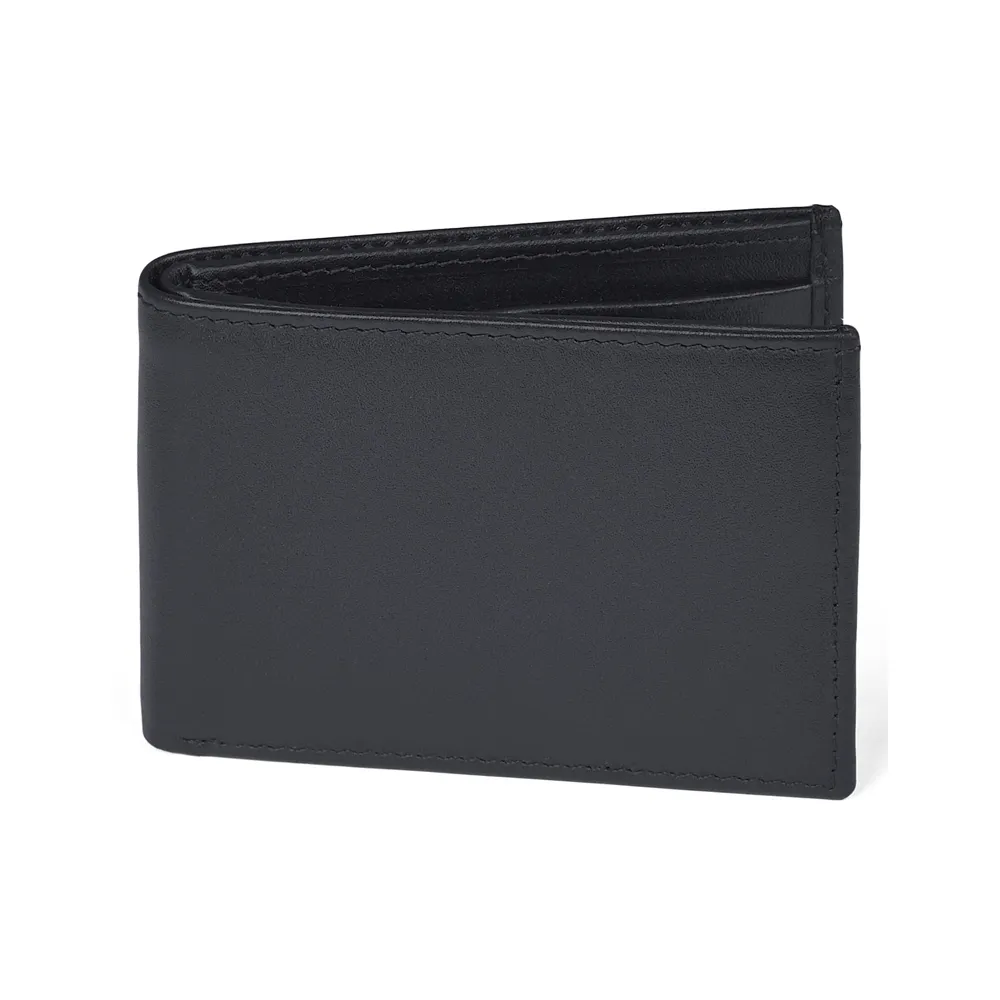 Men Black Passport Leather Wallet by Jacket Field