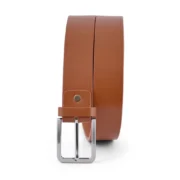 Men's Brown Premium Buckle Formal Leather Belt By Jacket Field