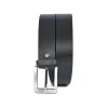 New Men's Black Plain Casual Leather Belt By Jacket Field