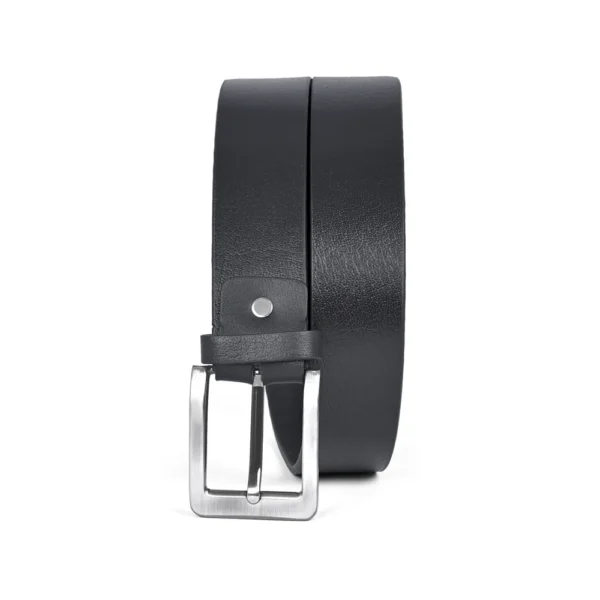New Men's Black Plain Casual Leather Belt By Jacket Field