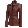 Womens Cognac Brown Leather Jacket by Jacket Field