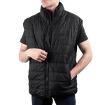 Mens Black Gilet Puffer Vest by Jacket Field