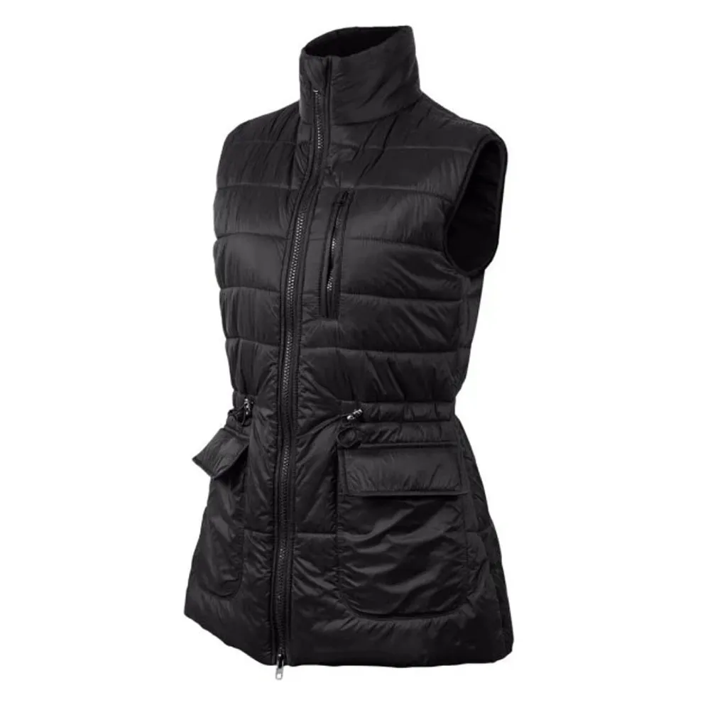Kellie Womens Black Padded Puffer Vest by Jacket Field
