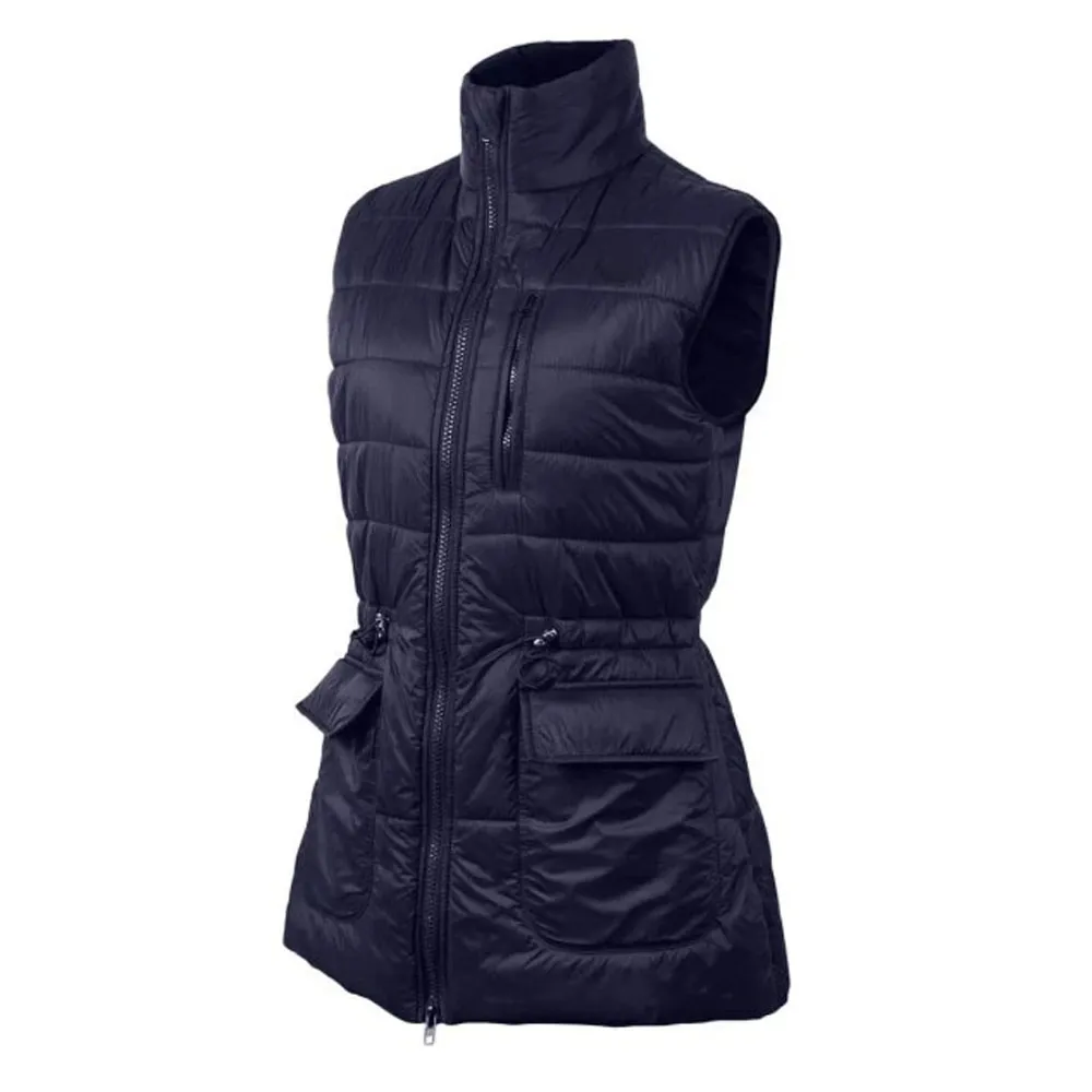 Kellie Womens Blue Gilet Jacket Puffer Vest by Jacket Field