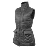 Kellie Womens Grey Puffer Vest by Jacket Field