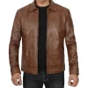 brown leather jacket, leather jacket brown colour, brown leather jacket mens, leather jacket for men brown colour, men's brown leather jacket