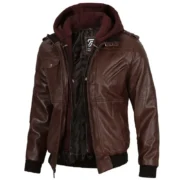 Mens Bomber Brown Leather Jacket by Jacket Field