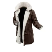 Mens Dark Brown Bane Sherpa Shearling Coat by Jacket Field