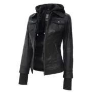 Tralee Black Leather Bomber Jacket Women by Jacket Field