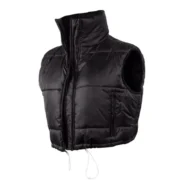 Vienna Womens Black Gilet Puffer Vest by Jacket Field