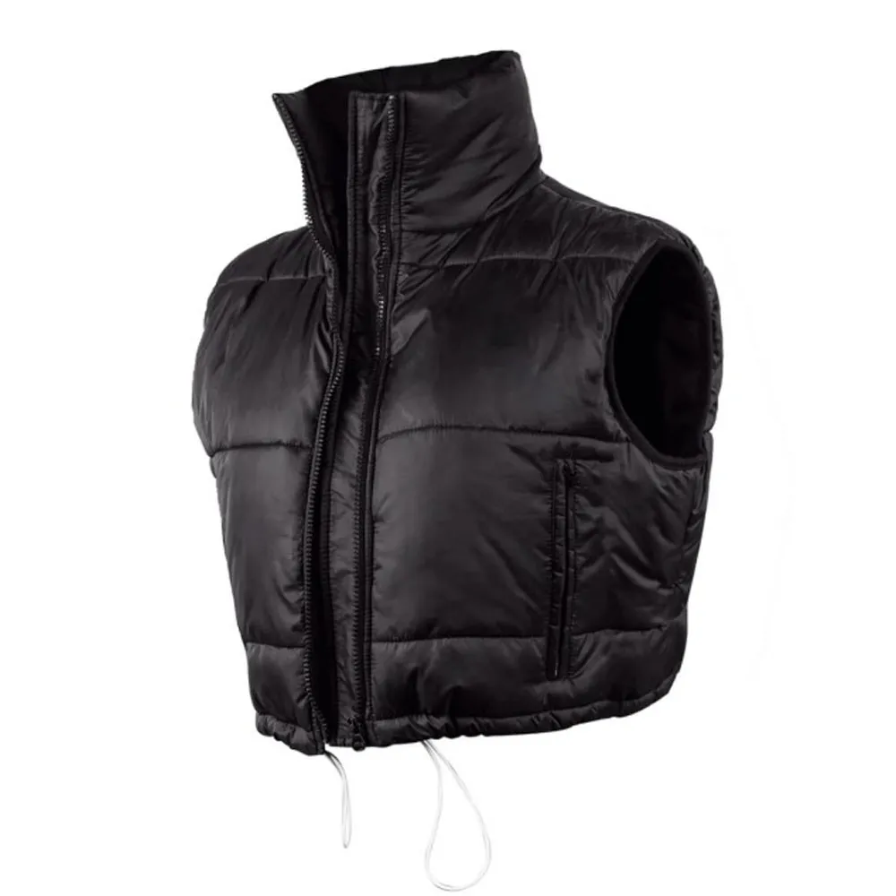 Vienna Womens Black Gilet Puffer Vest by Jacket Field