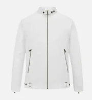 Mens Slim Fit Biker Leather White Jacket by Jacket Field