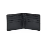 Classic Black Bi-Fold Mens Leather Wallet by Jacket Field