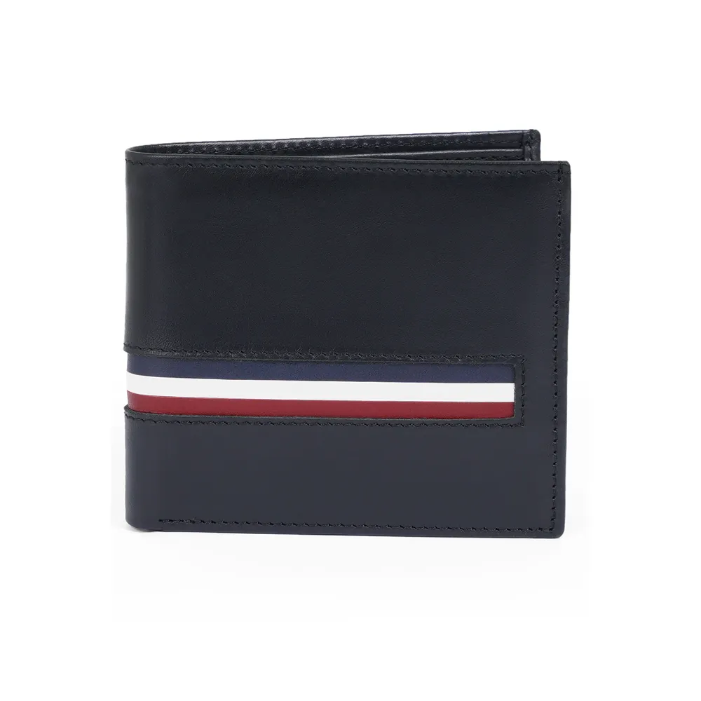 Minimalist Black Bi-Fold Mens Leather Wallet by Jacket Field