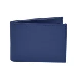 Navy Blue Bi-Fold Mens Leather Wallet by Jacket Field
