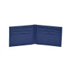 Navy Blue Bi-Fold Mens Leather Wallet by Jacket Field